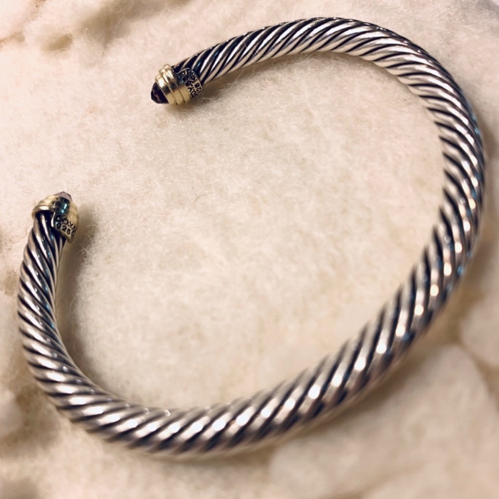 David yurman cable bracelet with amethyst and gold - Picture 2 of 8